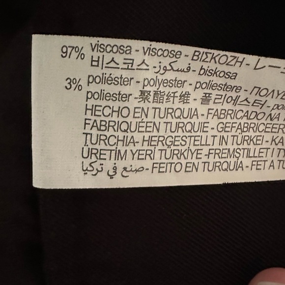 NWT ZARA WIDE LEG VISCOSE BLEND LIGHTWEIGHT BLACK PANTS SIZE SMALL - Picture 13 of 13